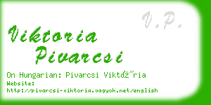 viktoria pivarcsi business card